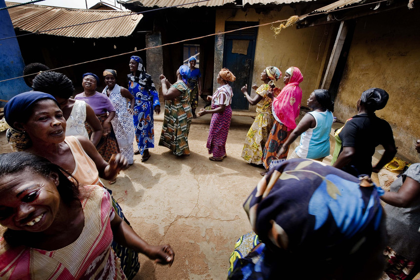 Women dancing in Ghana